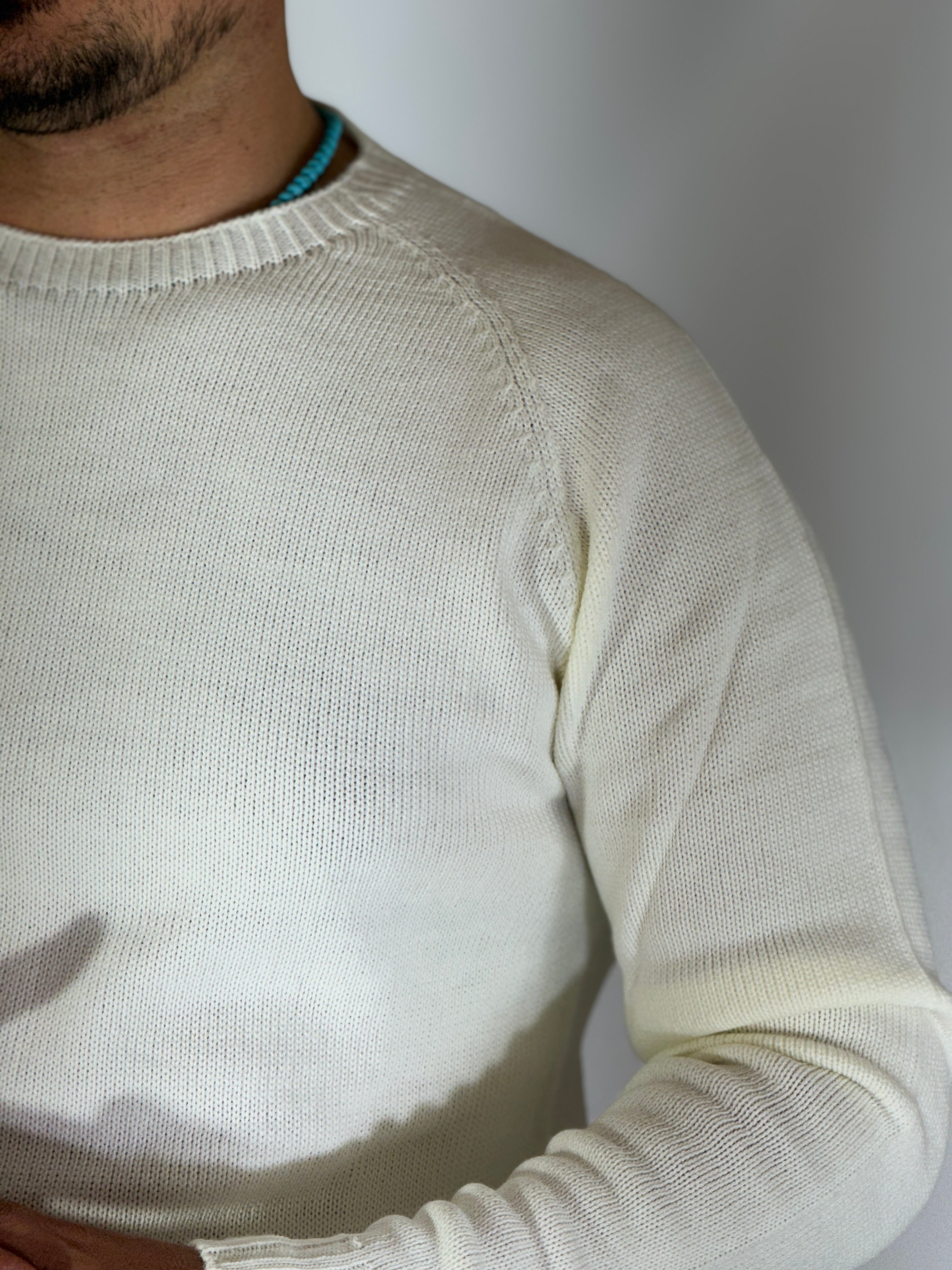 Maglione rasato panna SILVA