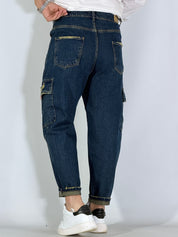 Kenya· Jeans loose fit cargo sabbiato