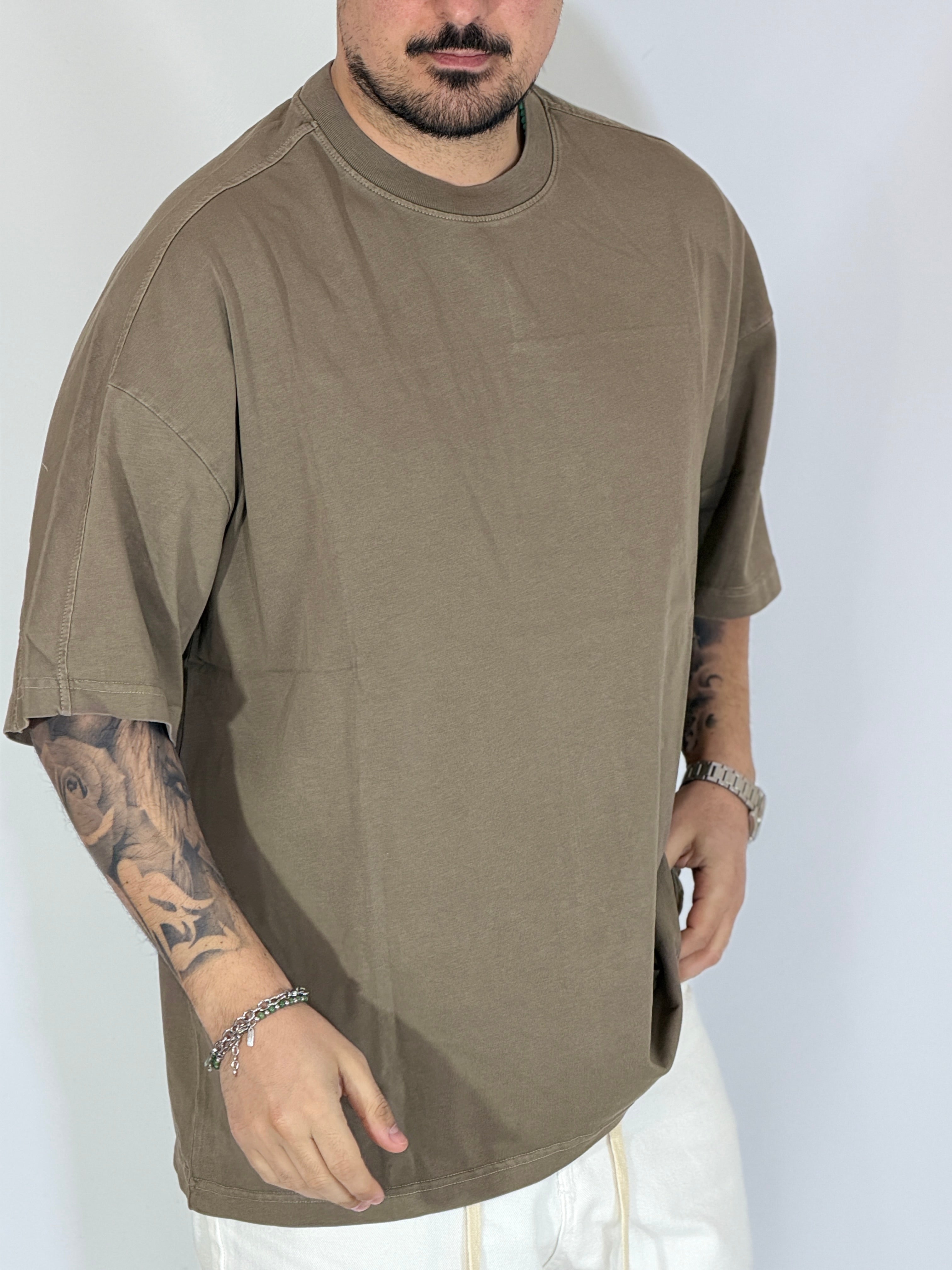 T-shirt fiammata fango 089G