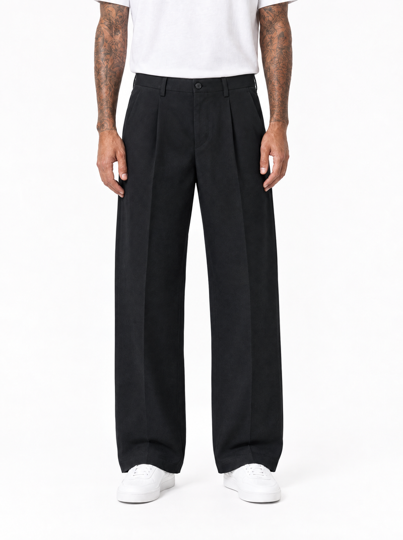 RETSU Pantalone fondo largo nero