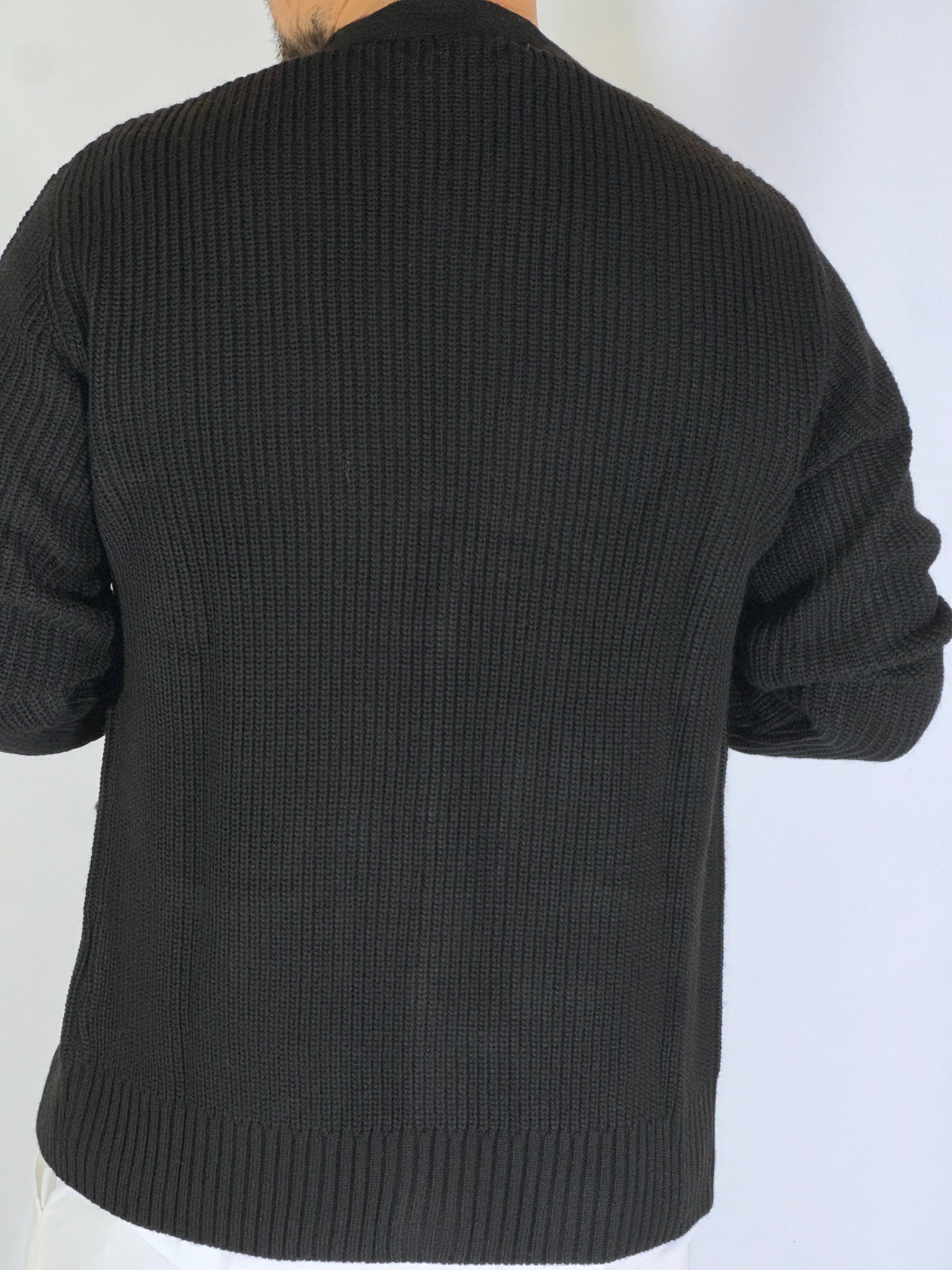 Cardigan con tasche nero PHC/019