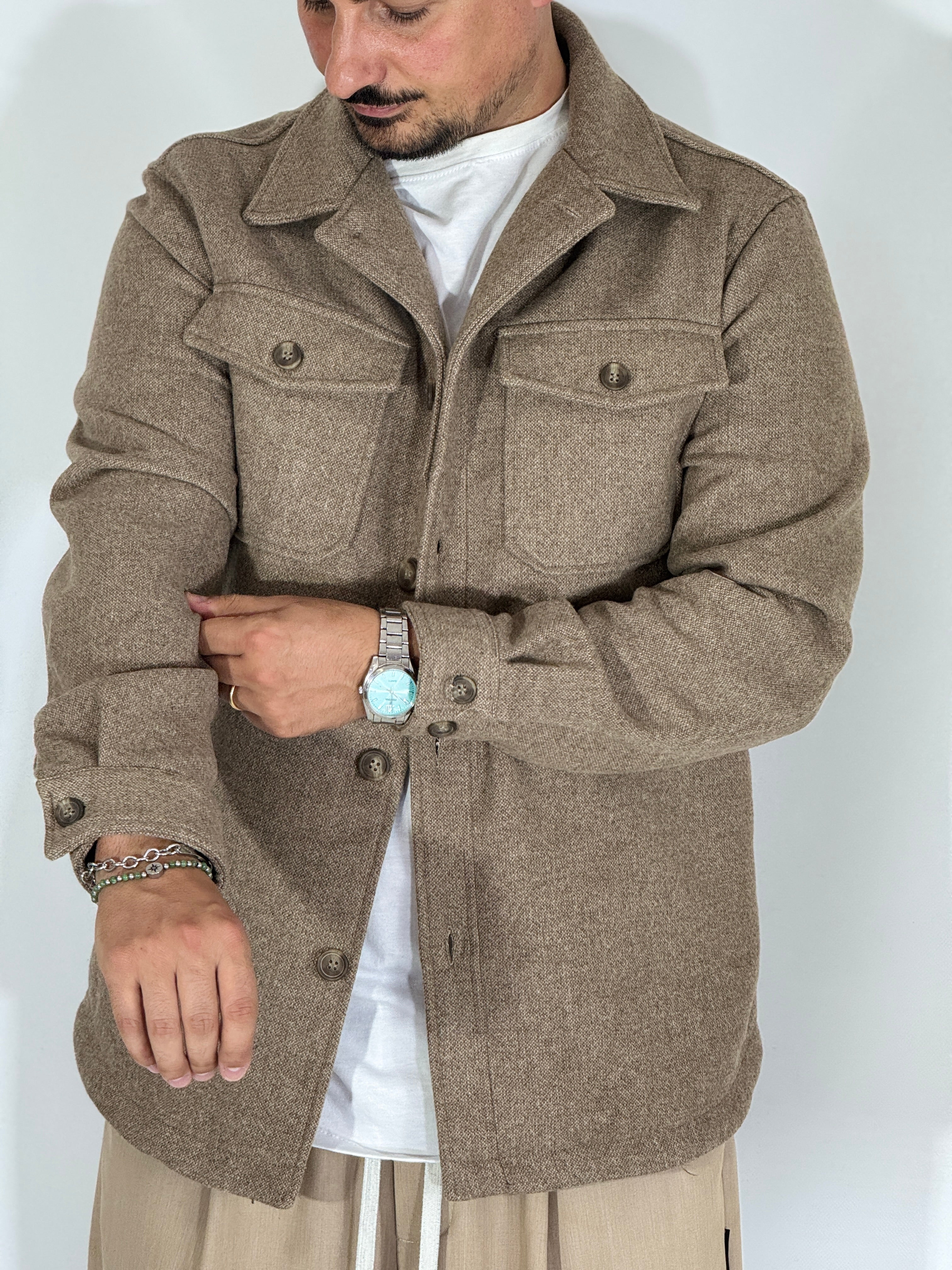 Camicione over beige OEJ16