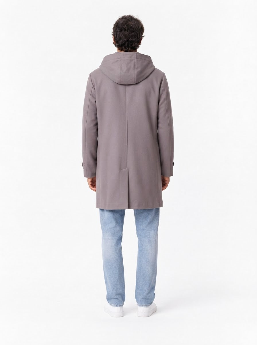 LULLABY Trench con cappuccio fango