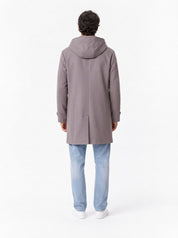 LULLABY Trench con cappuccio fango