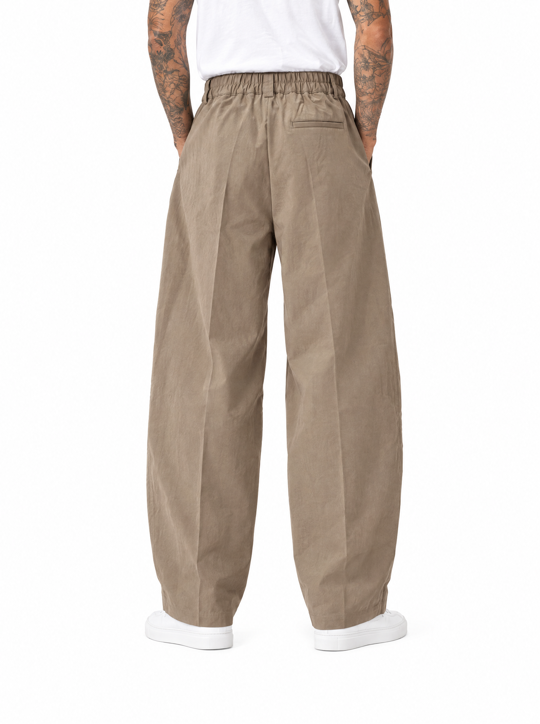 NARCISO Pantalone balloon maxi pinces beige