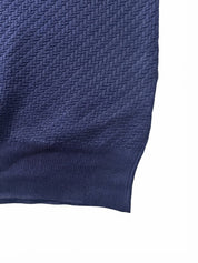 Maglia lupetto zip blu M886