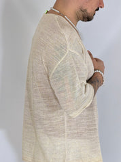 T- shirt scollata beige SHIBUYA