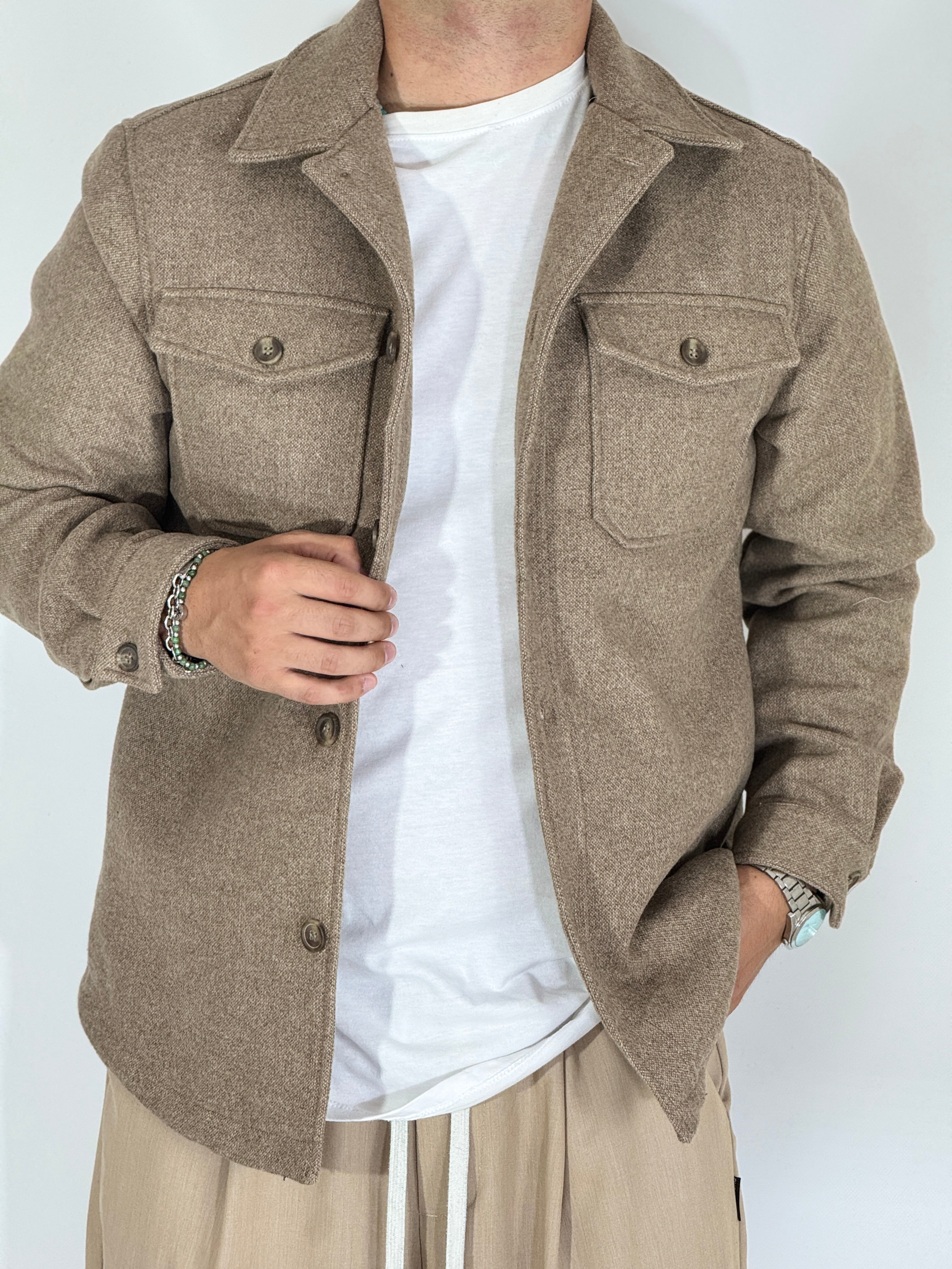 Camicione over beige OEJ16