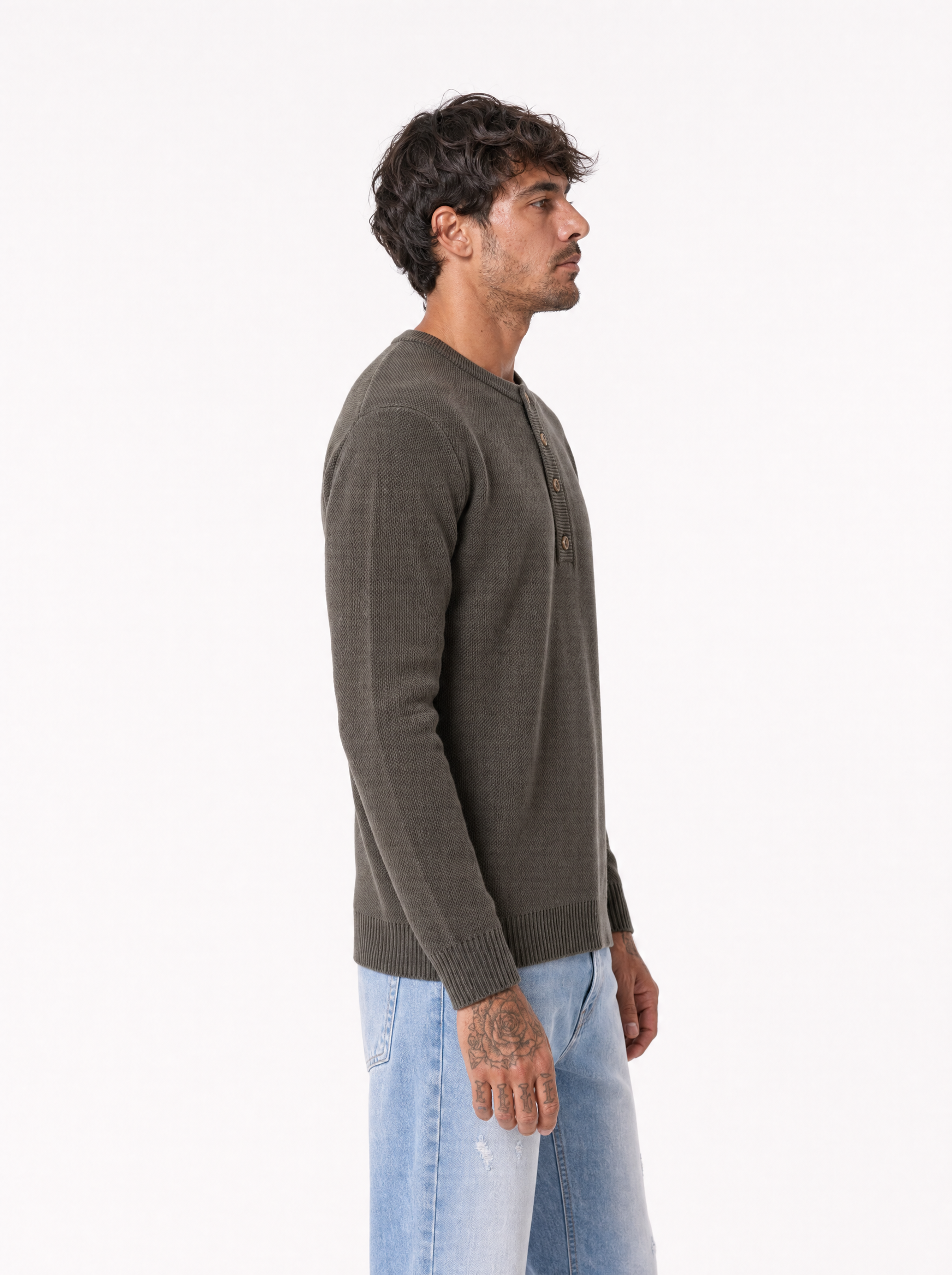 Maglia serafino marrone AD25944/2