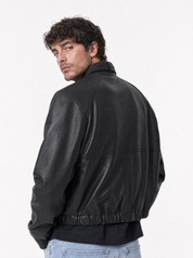 Giubbino eco-pelle nero XH8971-9