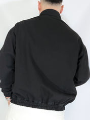 Giubbino con bandana cropped nero
