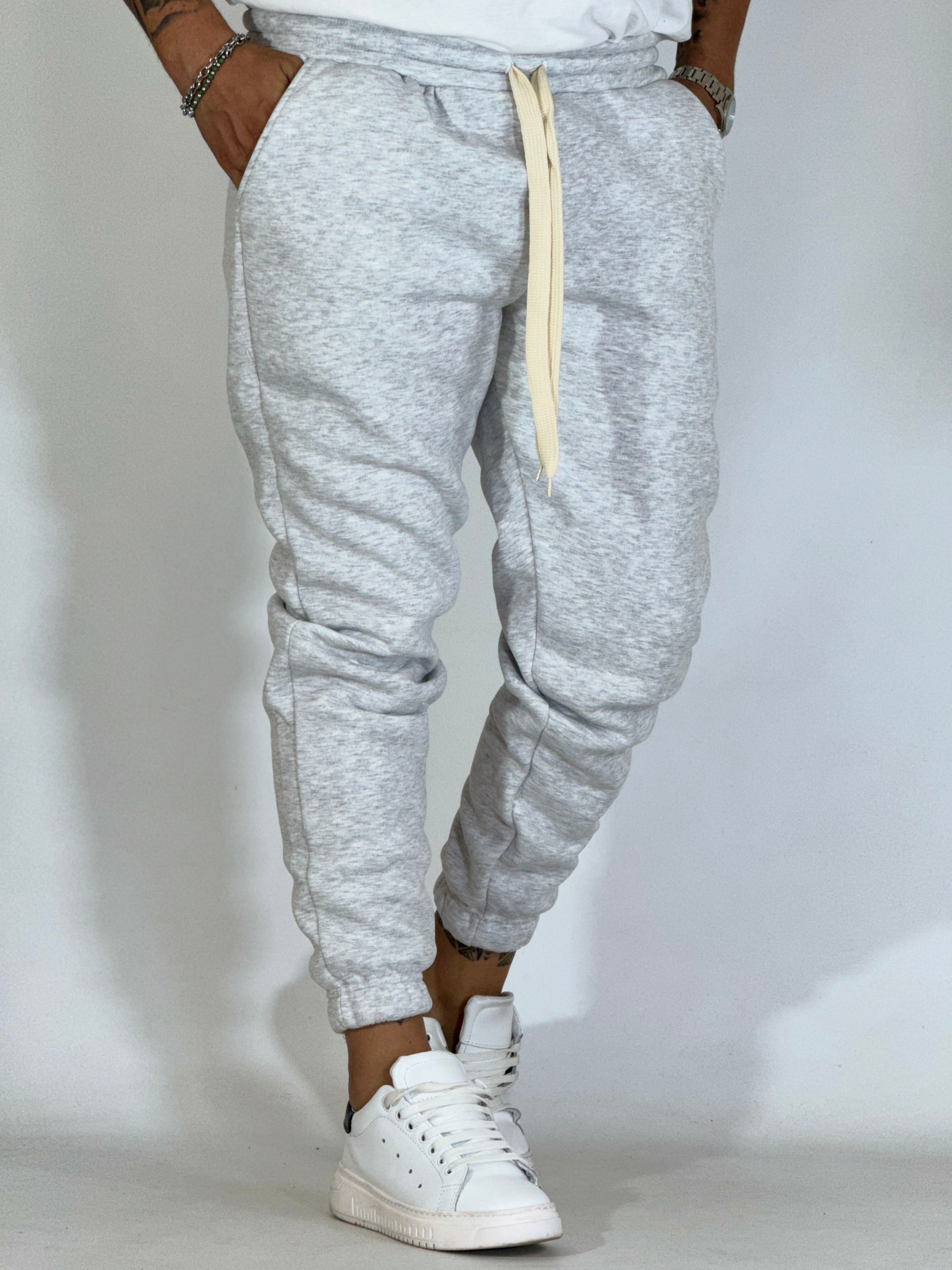 Pantalone tuta felpato grigio AD32022