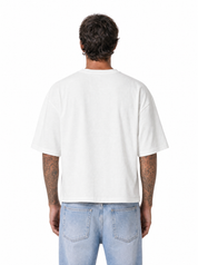 STEPHEN T-Shirt cropped manica a tre quarti panna
