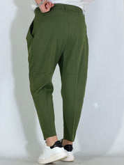 Nomad · Pantalone carrot con pince verde