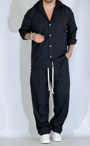 Coordinato fondo ampio nero FMT6445