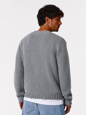 PIGNASECCA Girocollo con rotture grigio