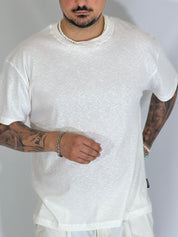 T-shirt melange panna XAVIER