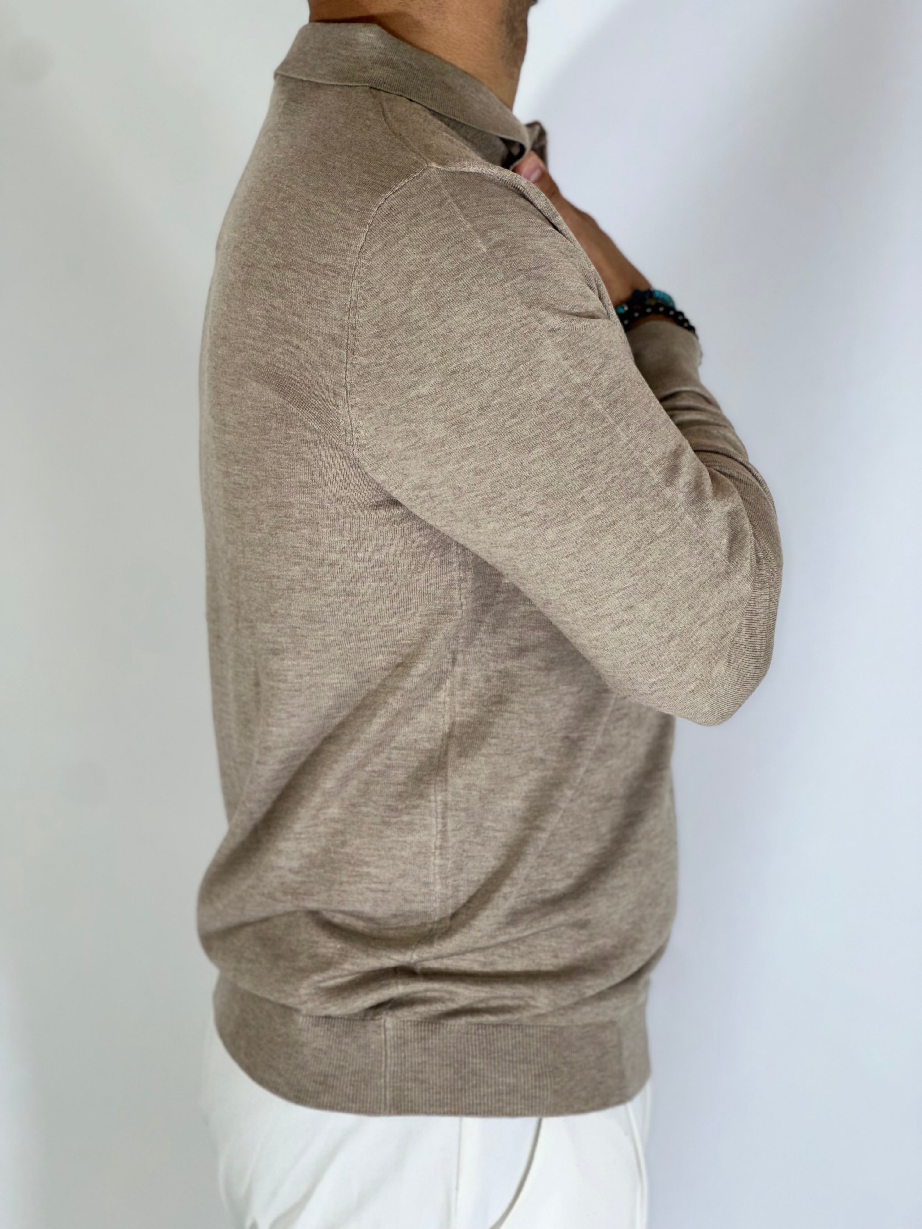 Polo bottoni JACKSONVILLE beige