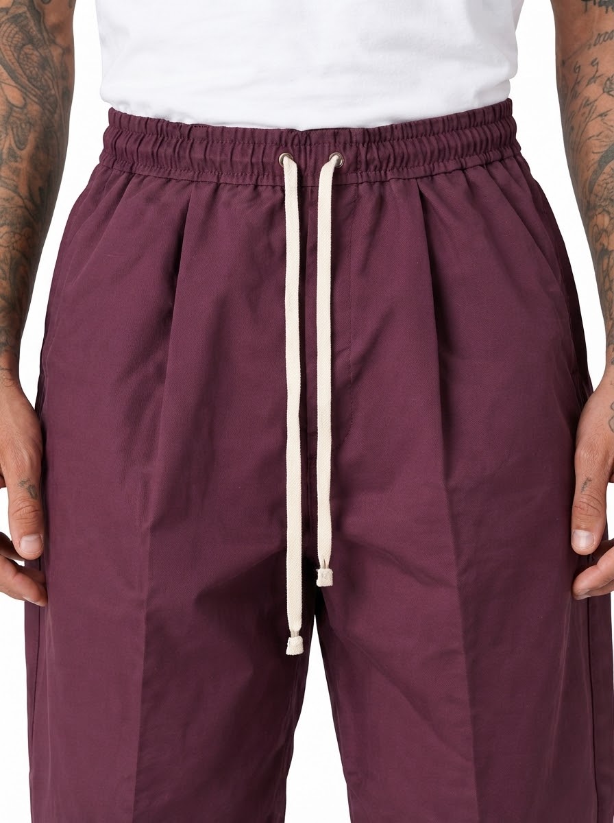 QUENTIN Pantalaccio japan con pinces bordò