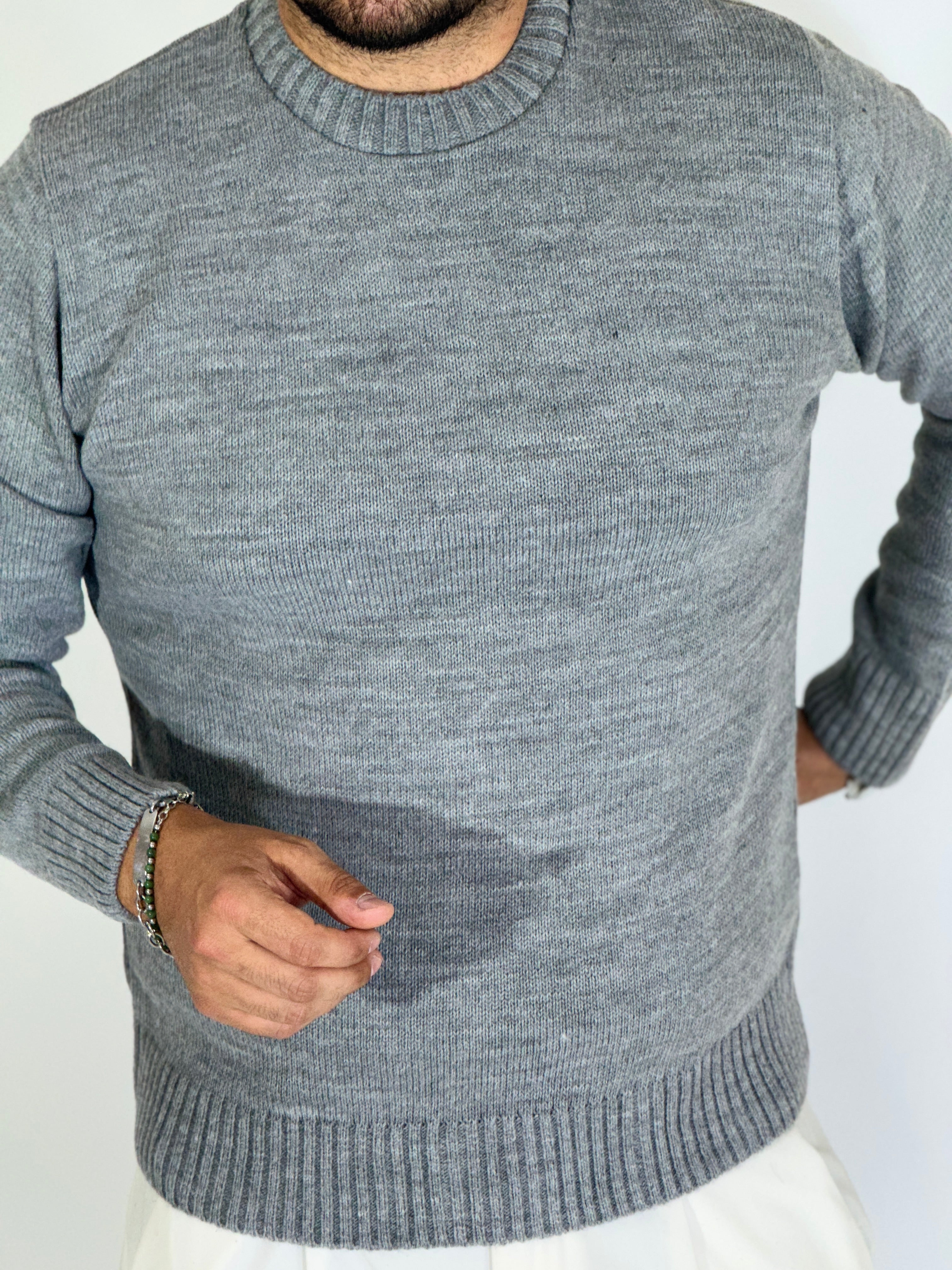 Girocollo basic grigio AD25161