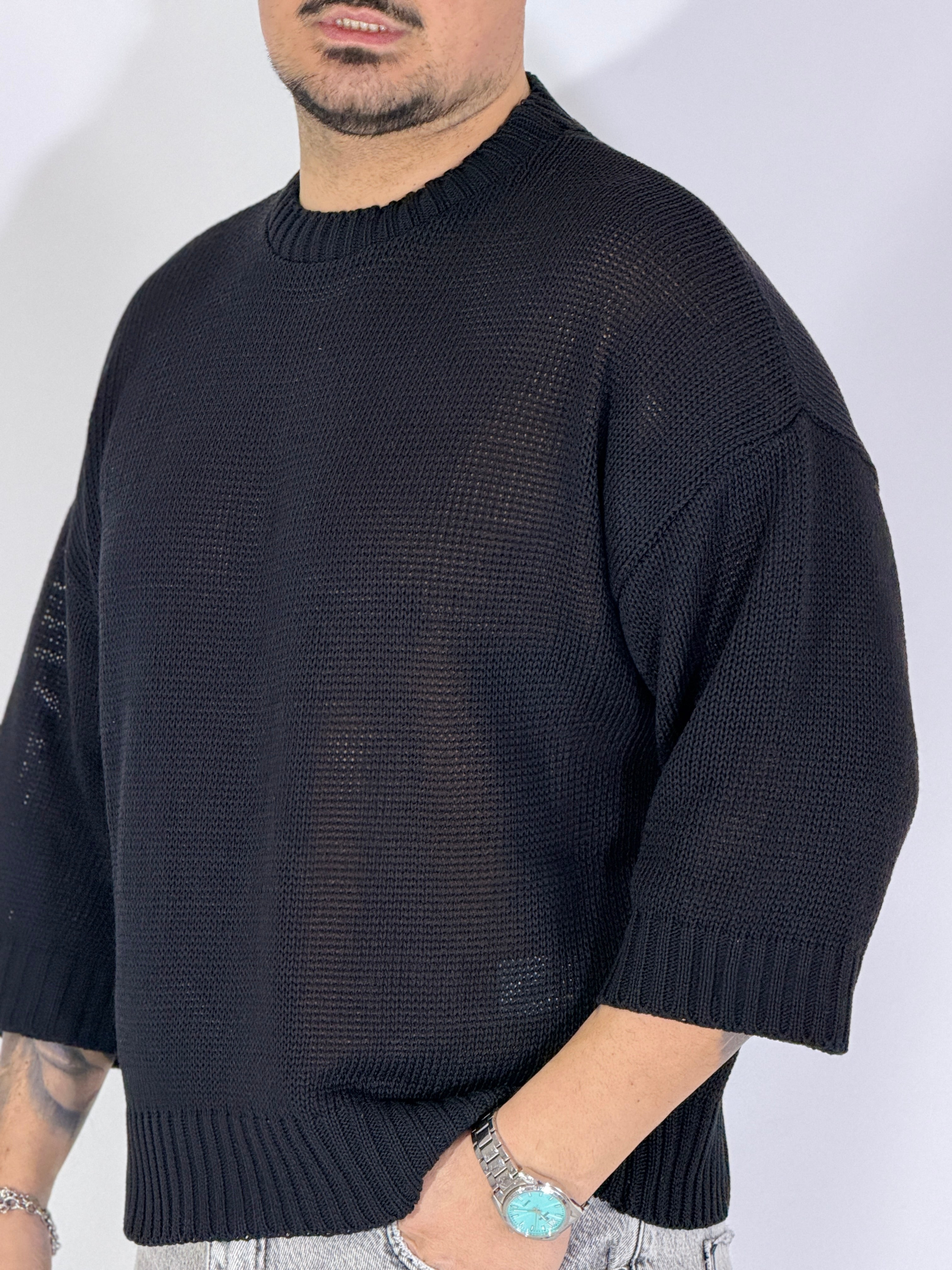 Aruba · girocollo cropped nero