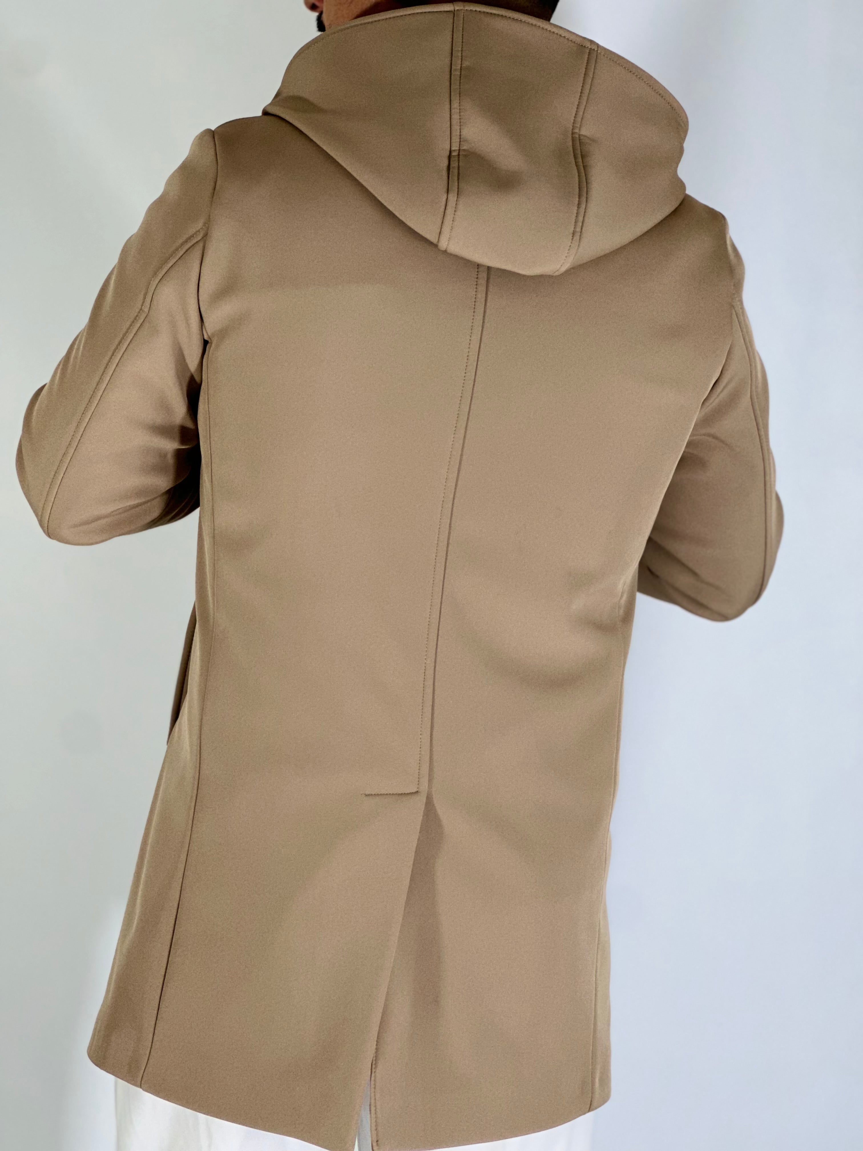 Trench con cappuccio beige DRAGON/520