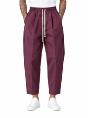 QUENTIN Pantalaccio japan con pinces bordò