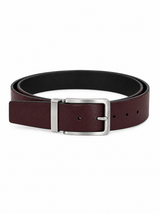 Cintura double face nera-marrone 402/35