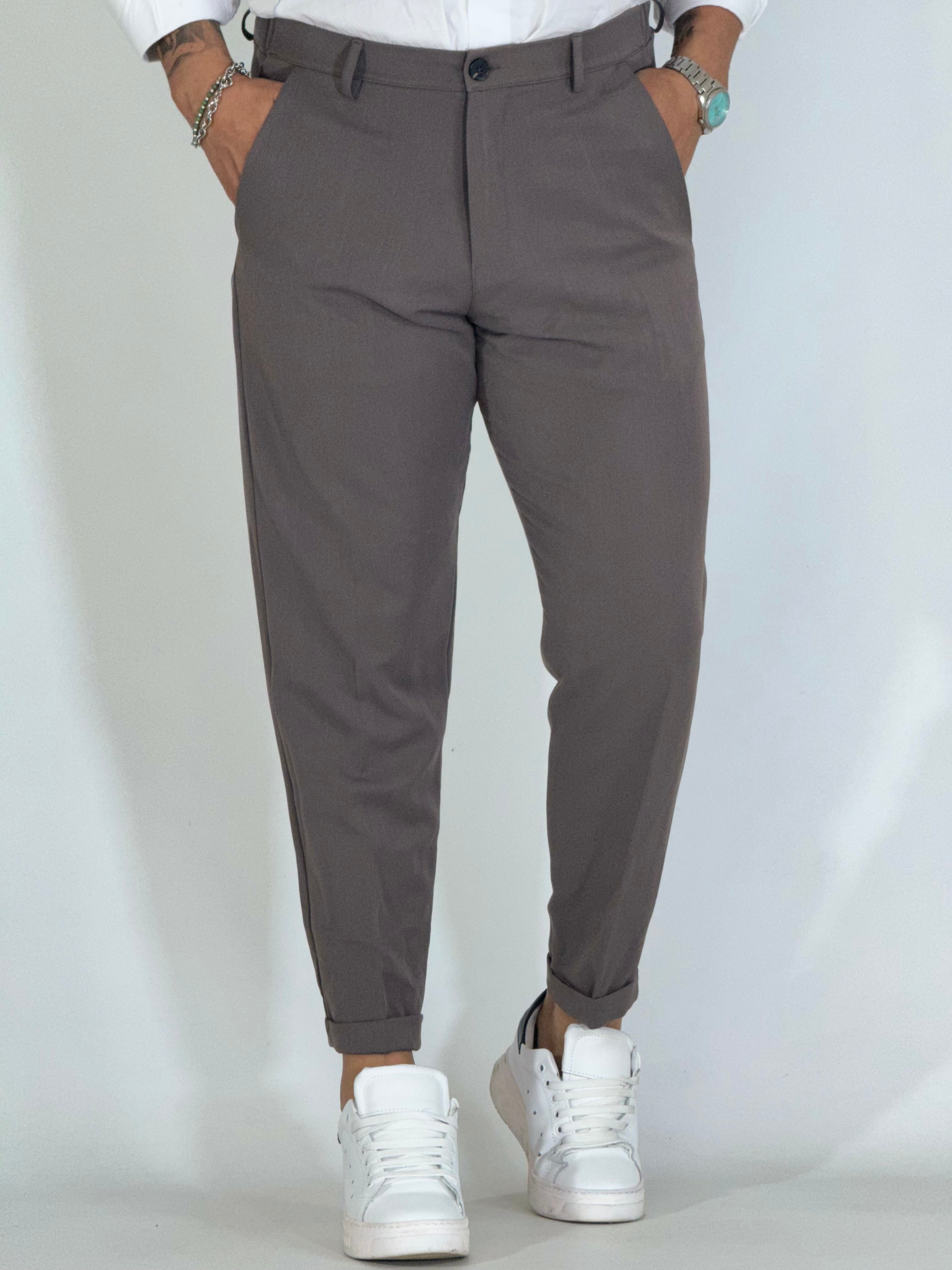 Pantalone elegante fango UM486
