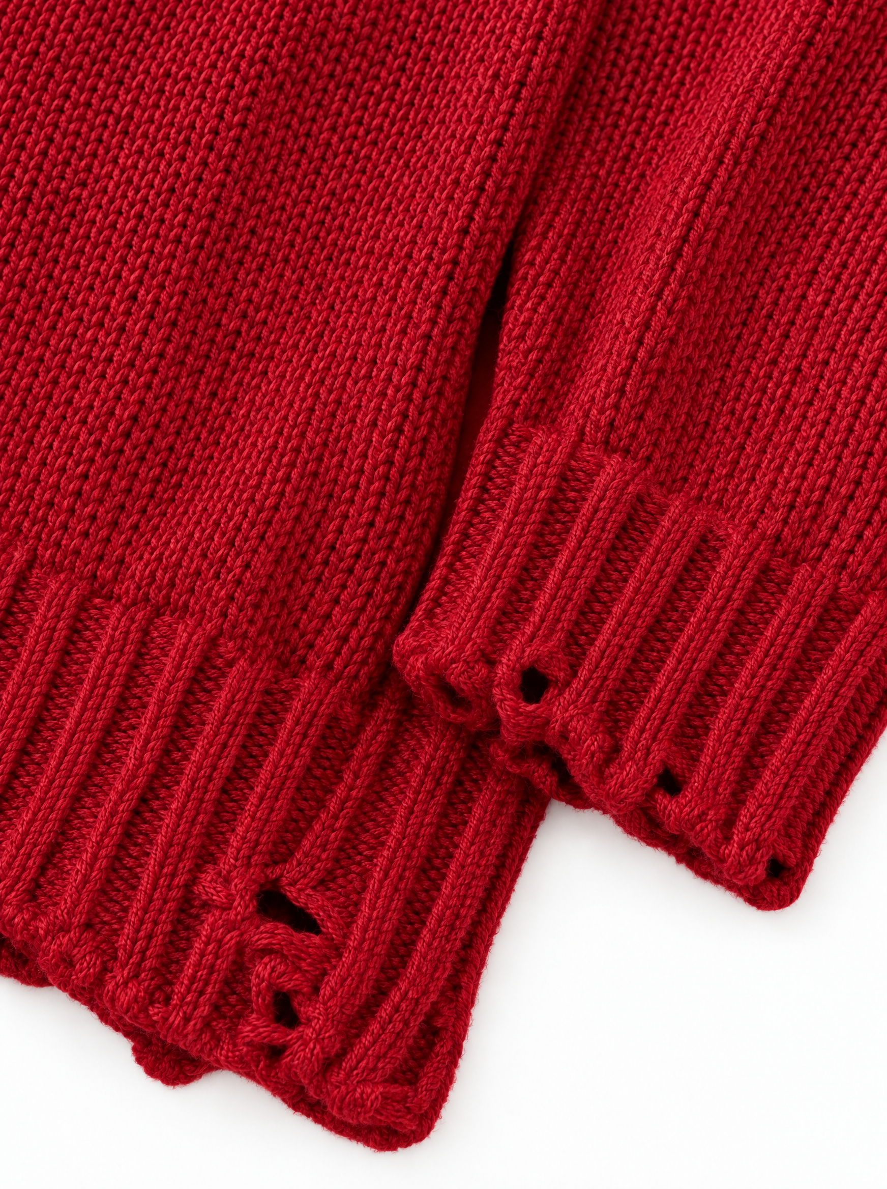 PIGNASECCA Girocollo con rotture rosso