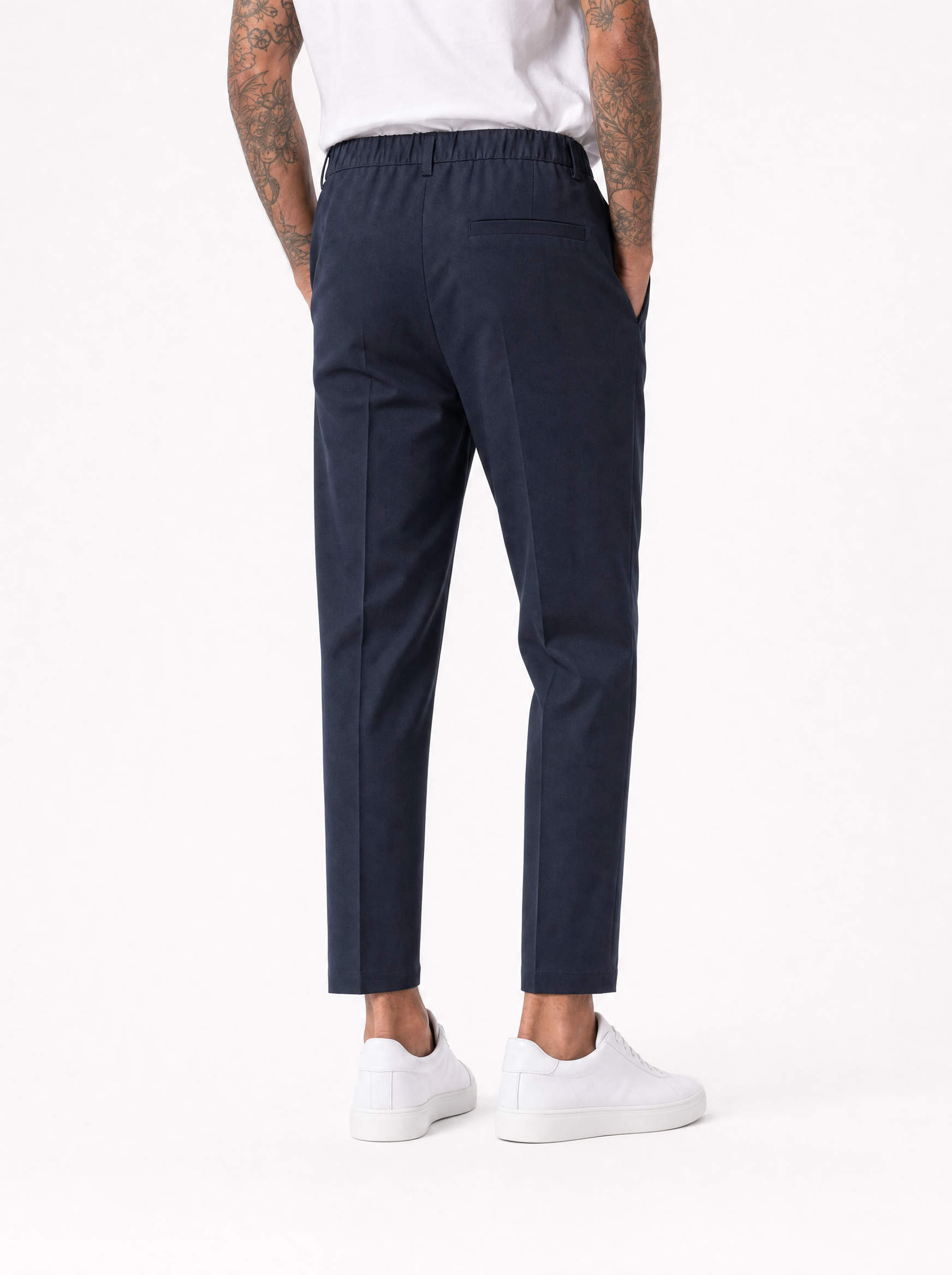 NOMAD AD45 Pantalone carrot con pince blu