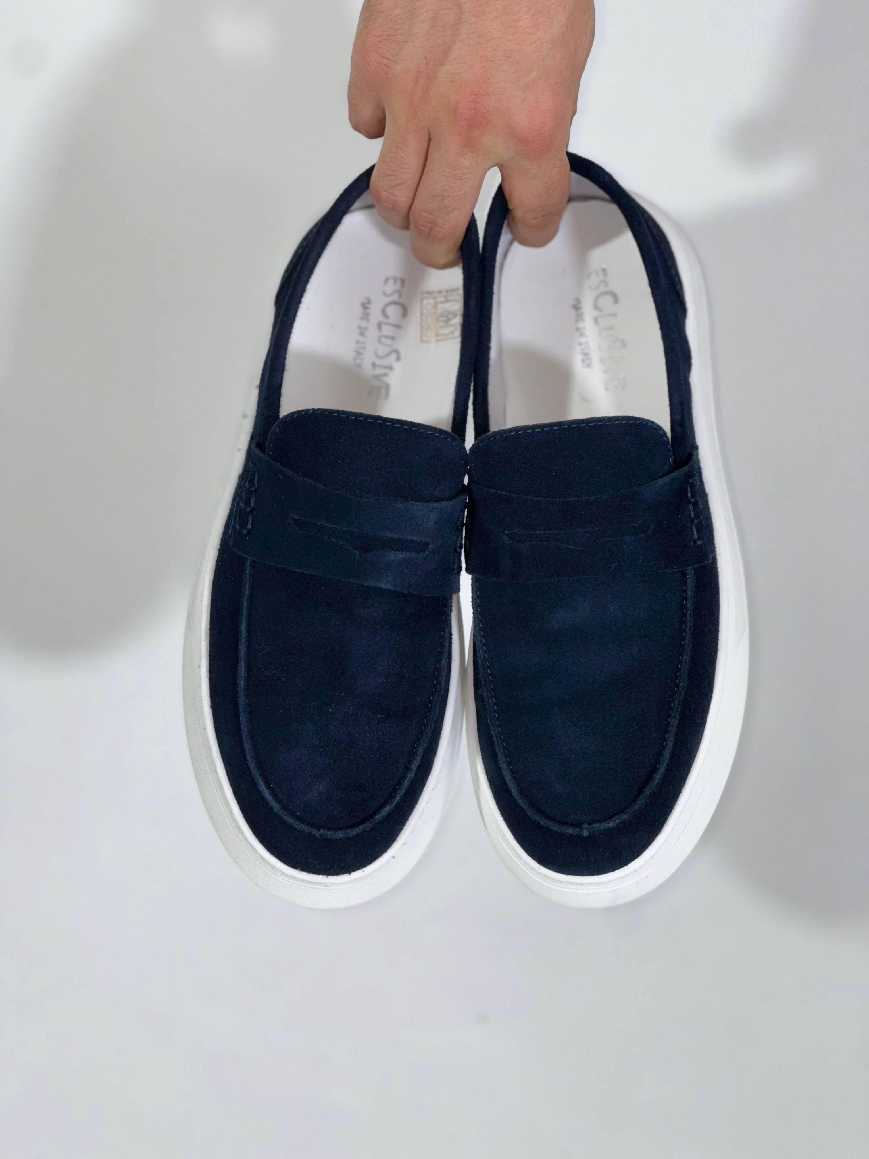 Mocassino casual camoscio BLU DR801