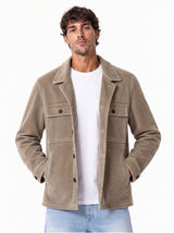 STIGE Giacca in velluto beige