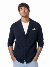 PARKER cardigan pochette blu