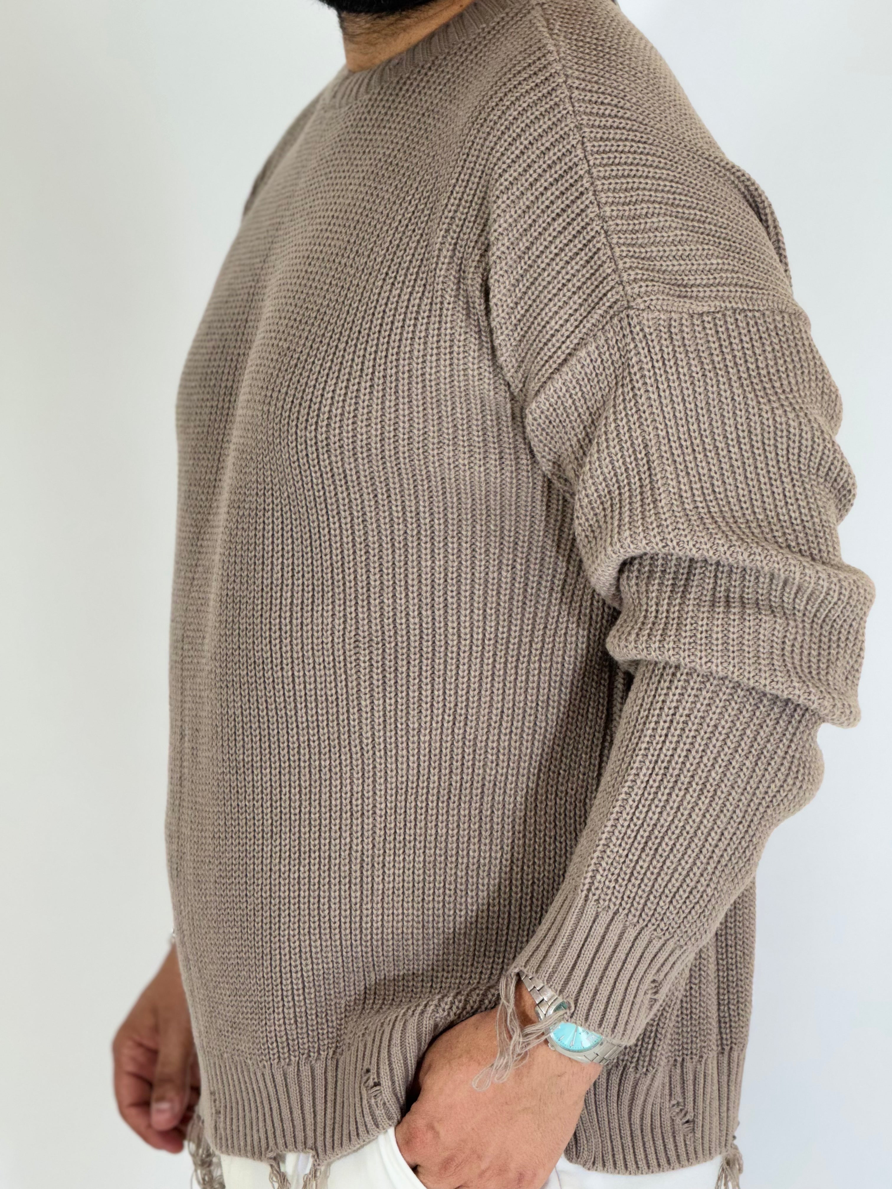 Maglione spalla scesa fango CAPORETTO
