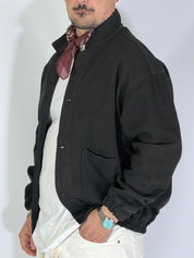 Giubbino con bandana cropped nero