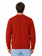 DAMON Cardigan basic a costine coccio