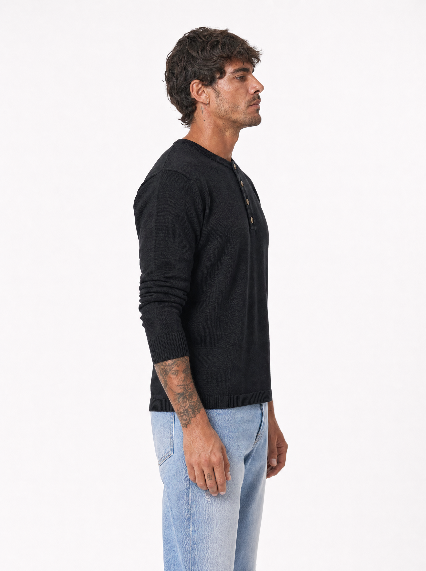 Maglia serafino nero AD25944/2