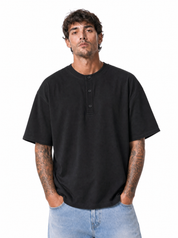 NOTORIUS t-shirt serafino nera
