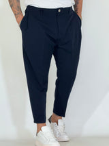 Nomad · Pantalone carrot con pince blu