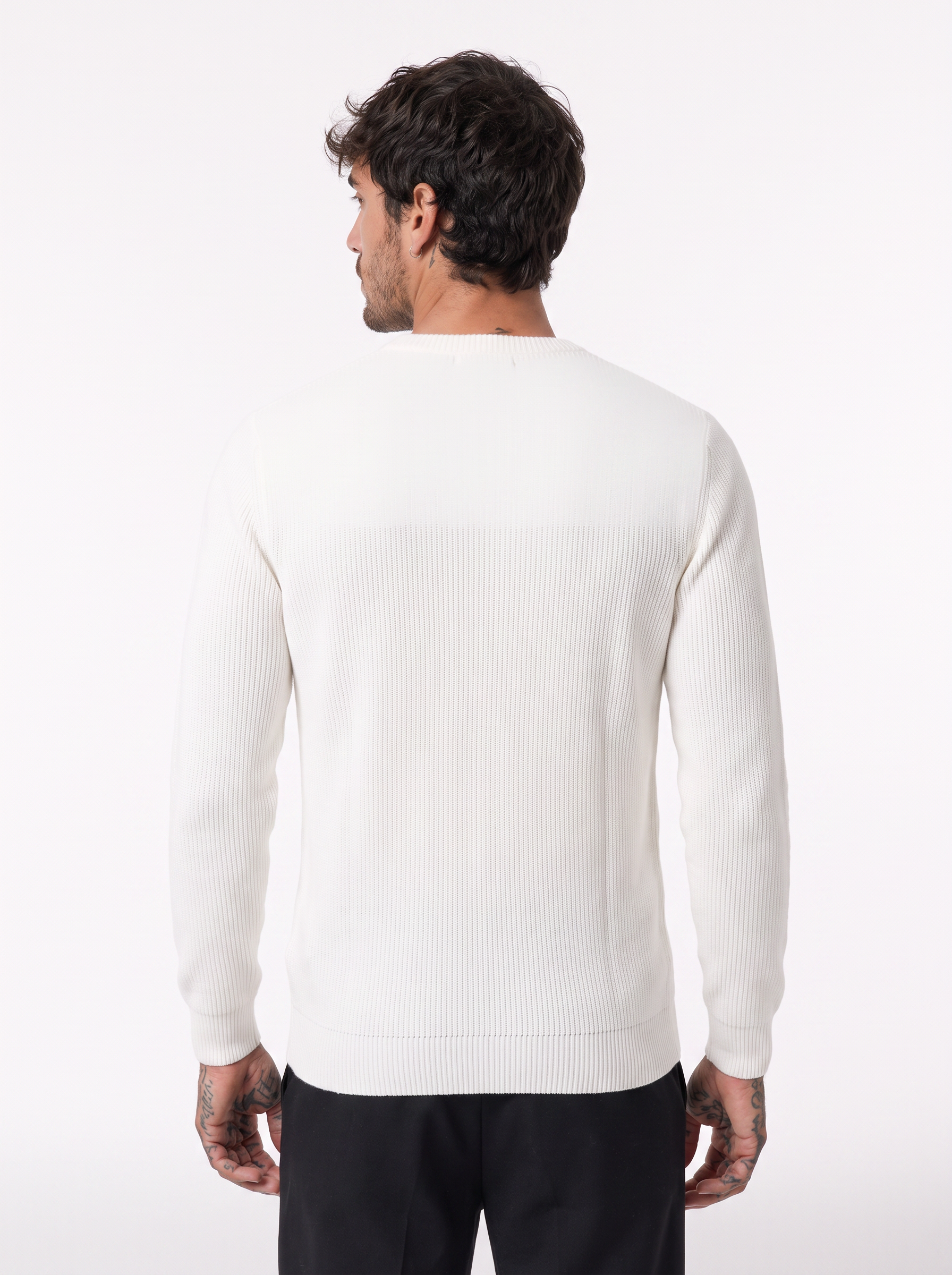 Maglia intrecciata bianca AD2213