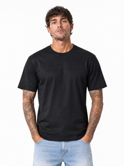 T-shirt in filo di scozia nera SH760