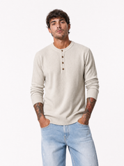 Maglia serafino beige AD25944/2