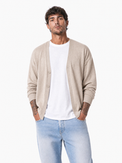 Cardigan spalla scesa beige W86022