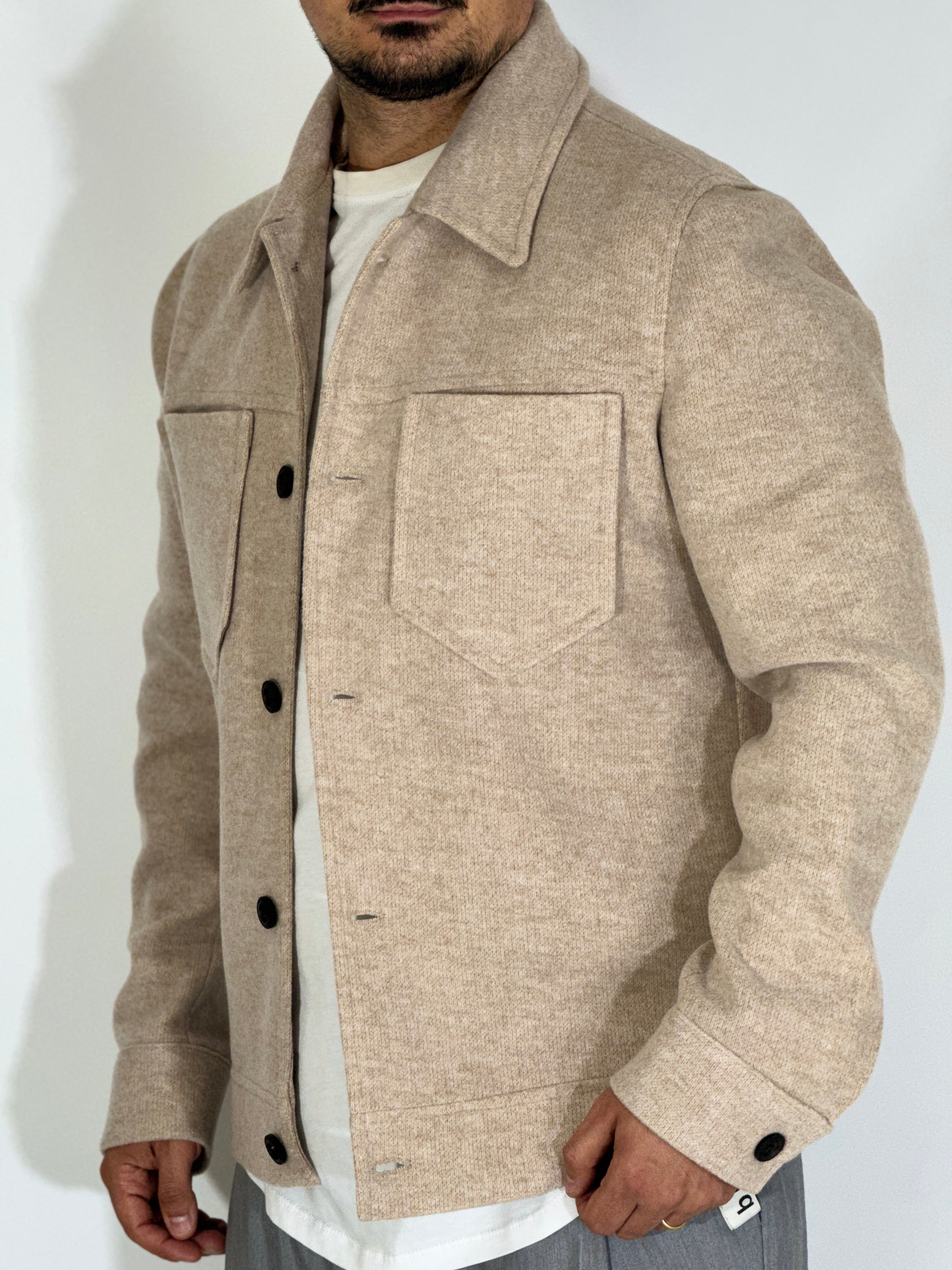 Giacca in panno Marco Nils beige GEVA