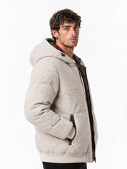 Giubbino con cappuccio panna 99774-134