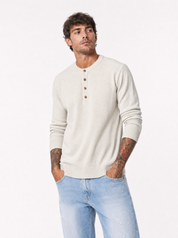 Maglia serafino panna AD25944/2