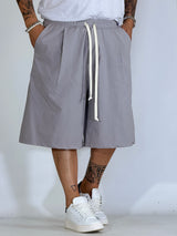 Bermudone con pinces grigio REGO10