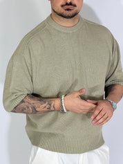 T-shirt boxi cropped salvia PACIFIC