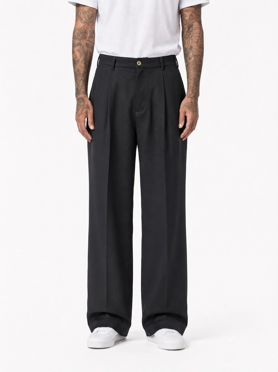Pantalone maxi pinces nero PENCH28